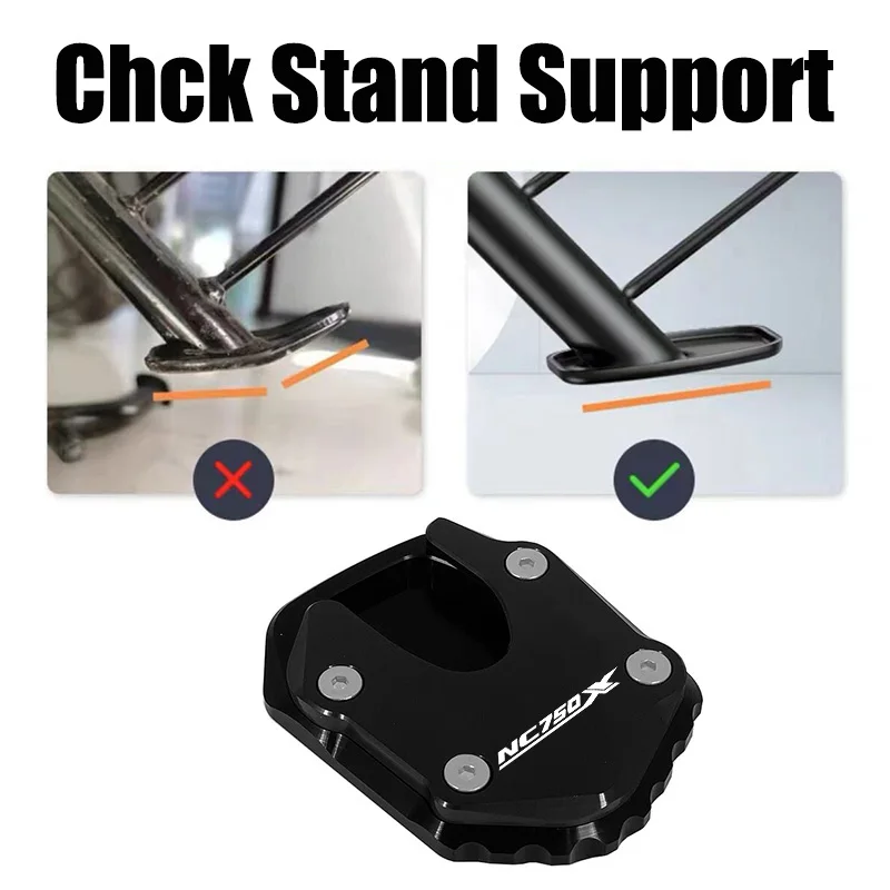 For HONDA NC750X NC 750X NC750 X/DCT 2021 2022 2023 Motorcycle Foot Side Stand Pad Kickstand Enlarger Plate Support Extension