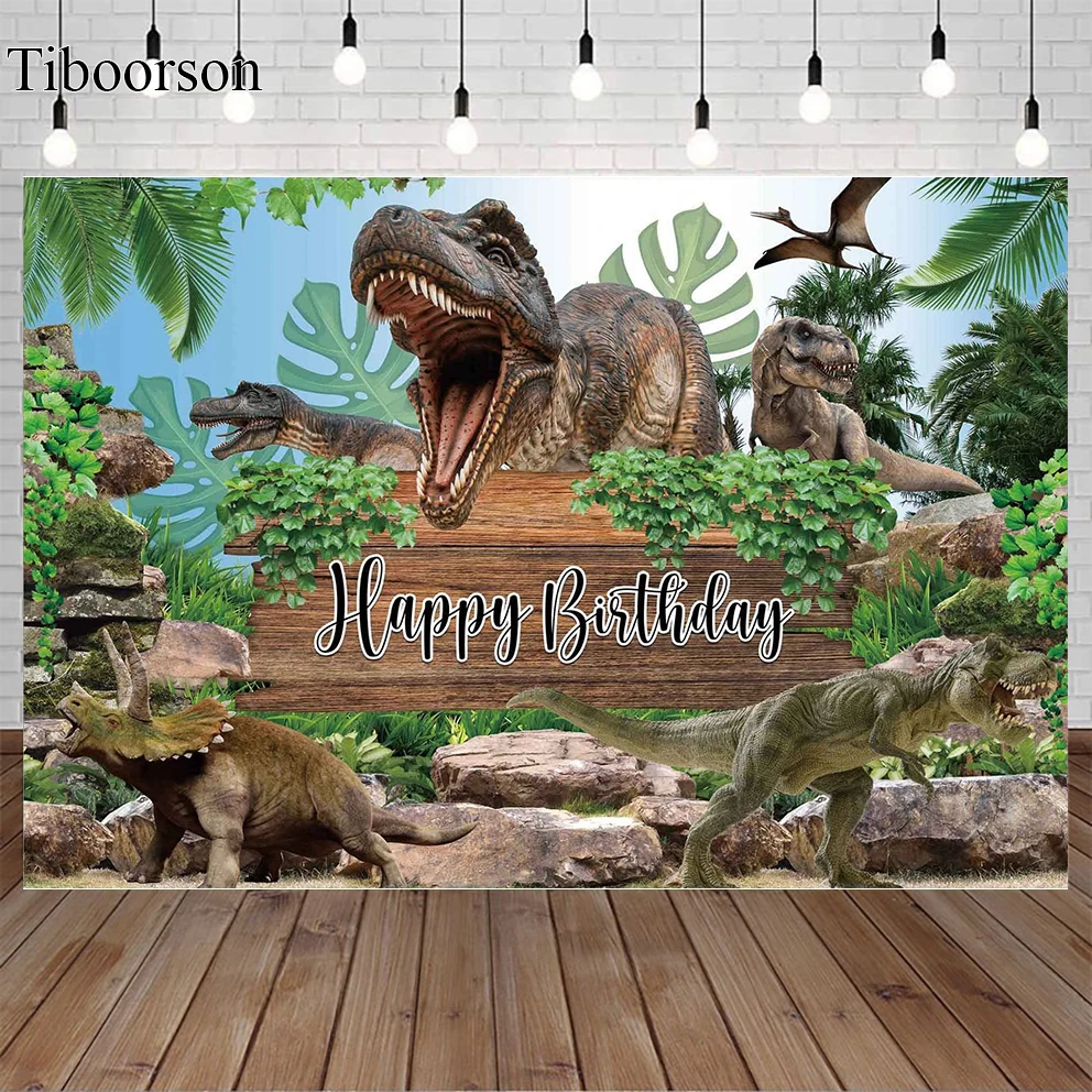 

Jurassic World Park Theme Backdrops Customized Kids Photo Background Dinosaur Birthday Banner Photography Studio Supplies Props