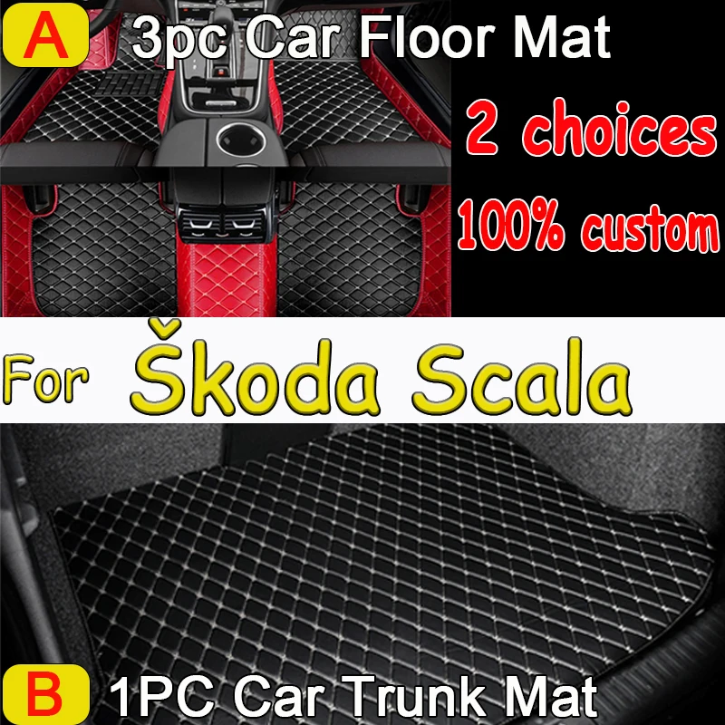 Car Mats Floor For Škoda Scala 2020~2022 Waterproof Rugs Car Floor Mats Foot Mat Cubre Pisos Para Autos Car Accessories Interior