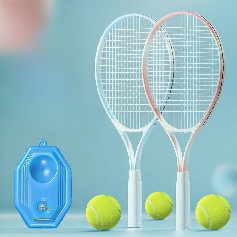

Professional Tennis Rackets Single Practice Tennis Rackets Beginners Durable Sturdy Training Racket Portable Sports Equipment