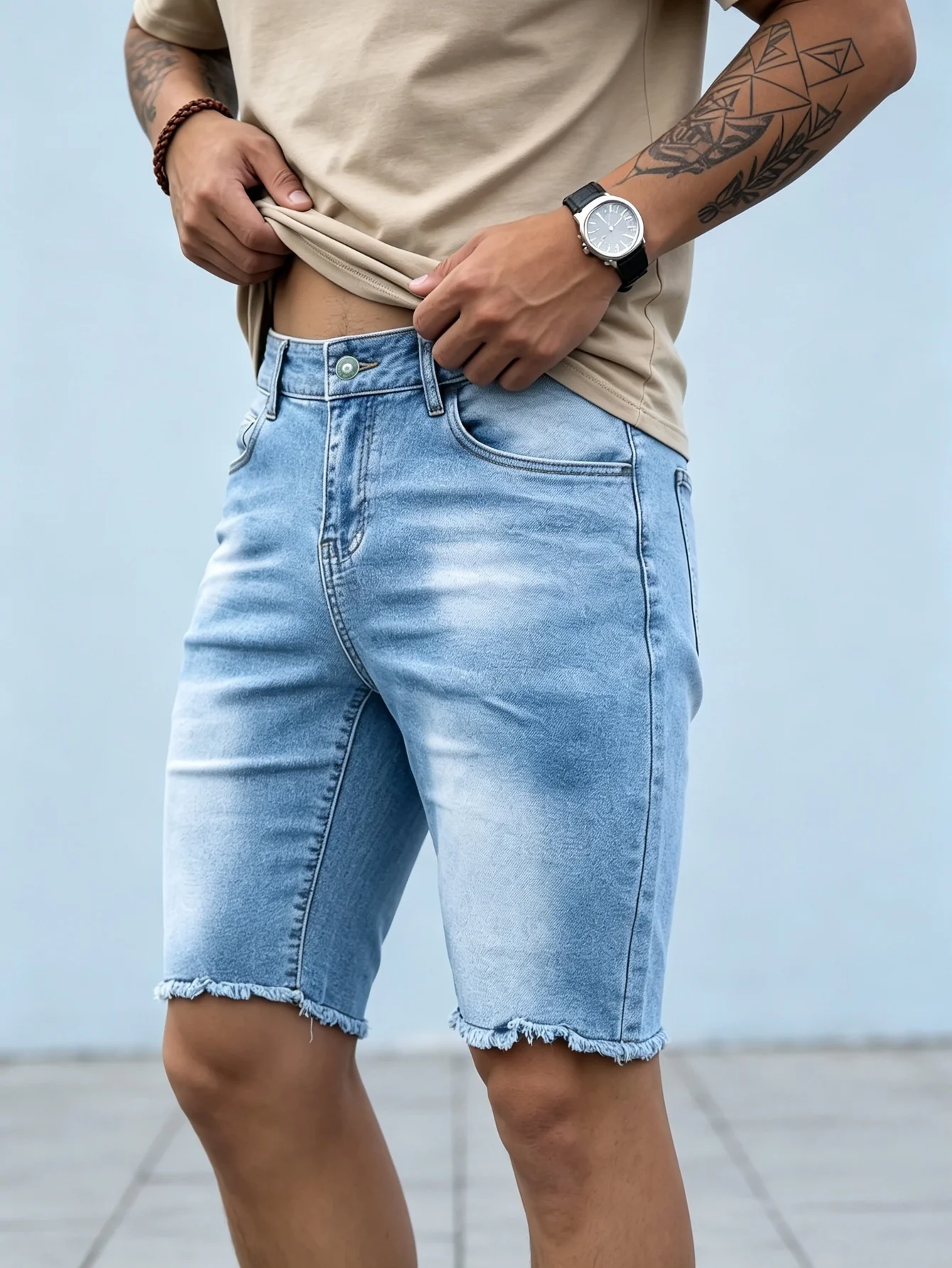 American Trendy Urban Street Denim Skinny Jeans for Men, Y2K Stretch Pants, Daily Wear Gift