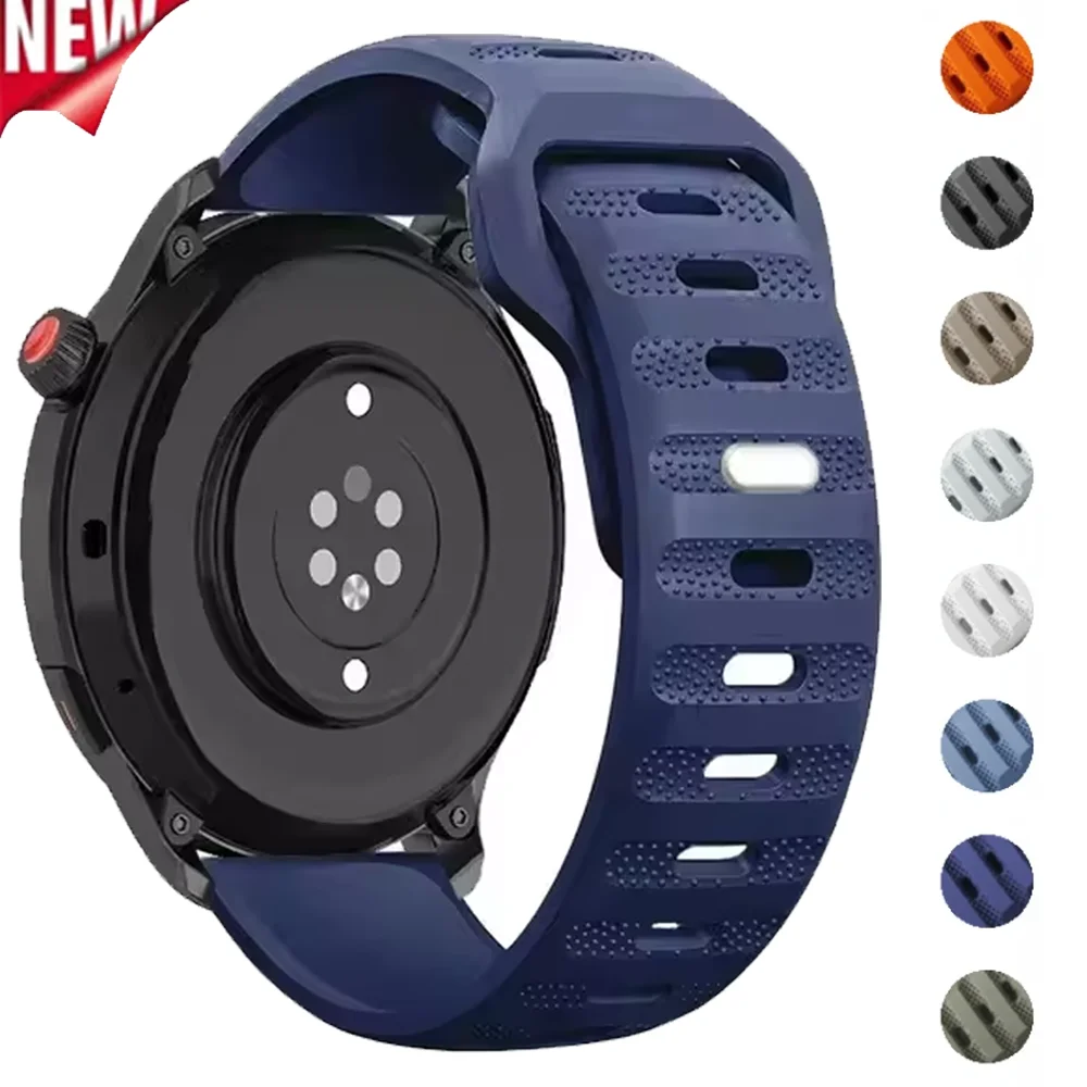 20mm 22mm Silicone Watch Band for Samsung Galaxy Watch 7 6 5 4 40/44mm Huawei Watch 5 4/GT5 Pro Bracelet Wristband Amazfit GTR