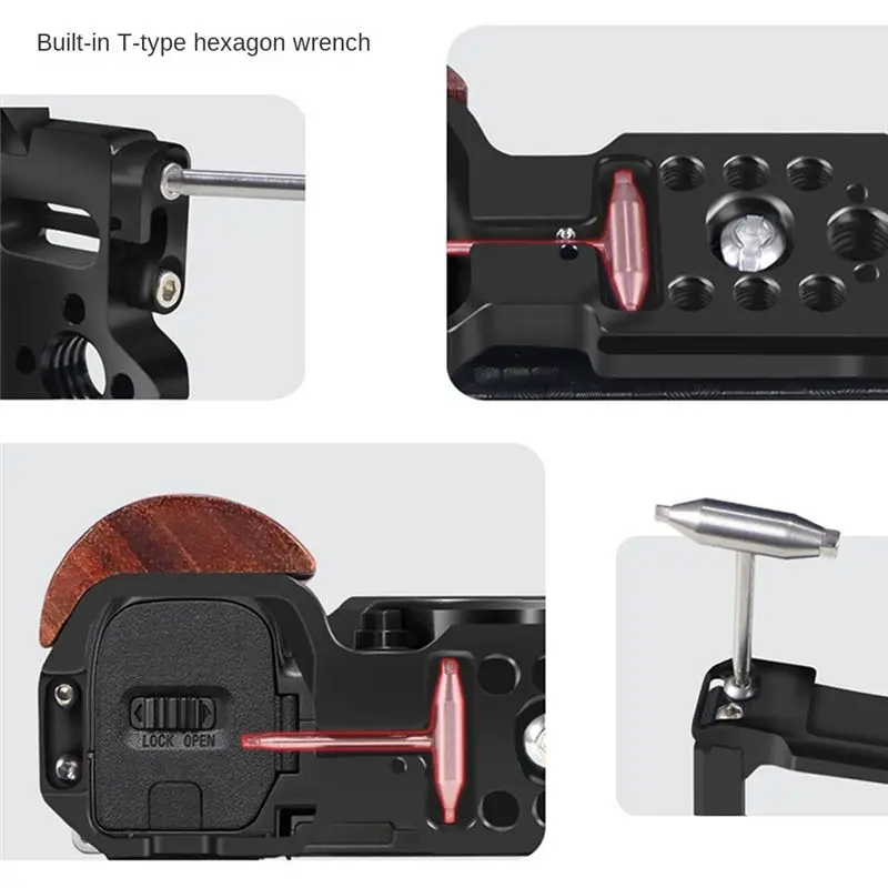 

Крепление-клетка RISE для камеры с быстросъемной пластиной, стабилизирующая защитная платформа для видеосъемки на камерах Sony ZVE10 DSLR, B