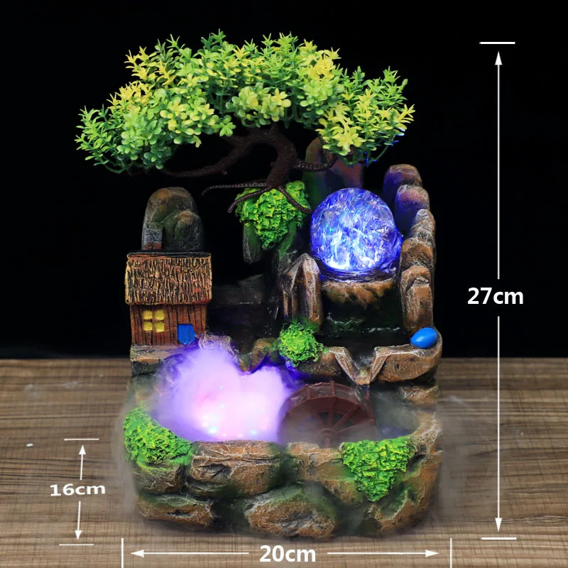 

Bonsai Office Small Rockery Desktop Decoration Running Water Ornament Humidifier Crafts Gift Free Shipping Figurines Miniatures