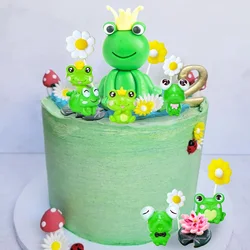 Frog Princess Cake Decoration Frog Cake Topper Garden Cake Decoration Daisy Cake Decoration Garden Party Decoration