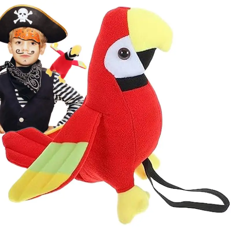 Bird Stuffed Animal Stuffed Animal Parrot For Shoulder Prop Pirate Costume Accessory Halloween Costume For Home Decor Party