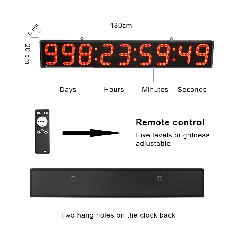 CHEETIE CP003 LED عداد اليوم والوقت الإلكتروني 9 أرقام يوم عداد ساعة الحدث ساعة العد التنازلي لتذكير التاريخ المهم #6