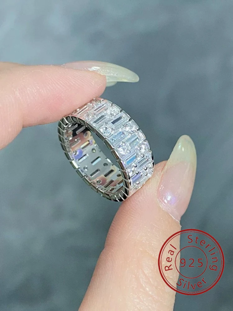 

925 Sterling Silver Simplicity Classic Gorgeous Shiny Zircon Ring For Women Anniversary Wedding Daily Wear Luxury Fine Jewelry