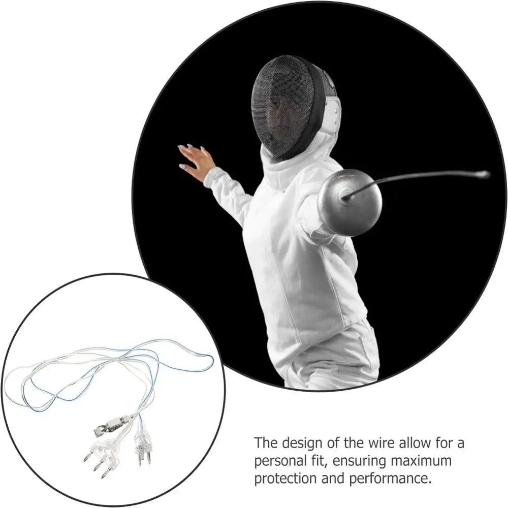 

Transparent Fencing Body Cords Hand Line Mask Connector Epee Body Cable Plastic Stainless Steel Fencing Foil Wires