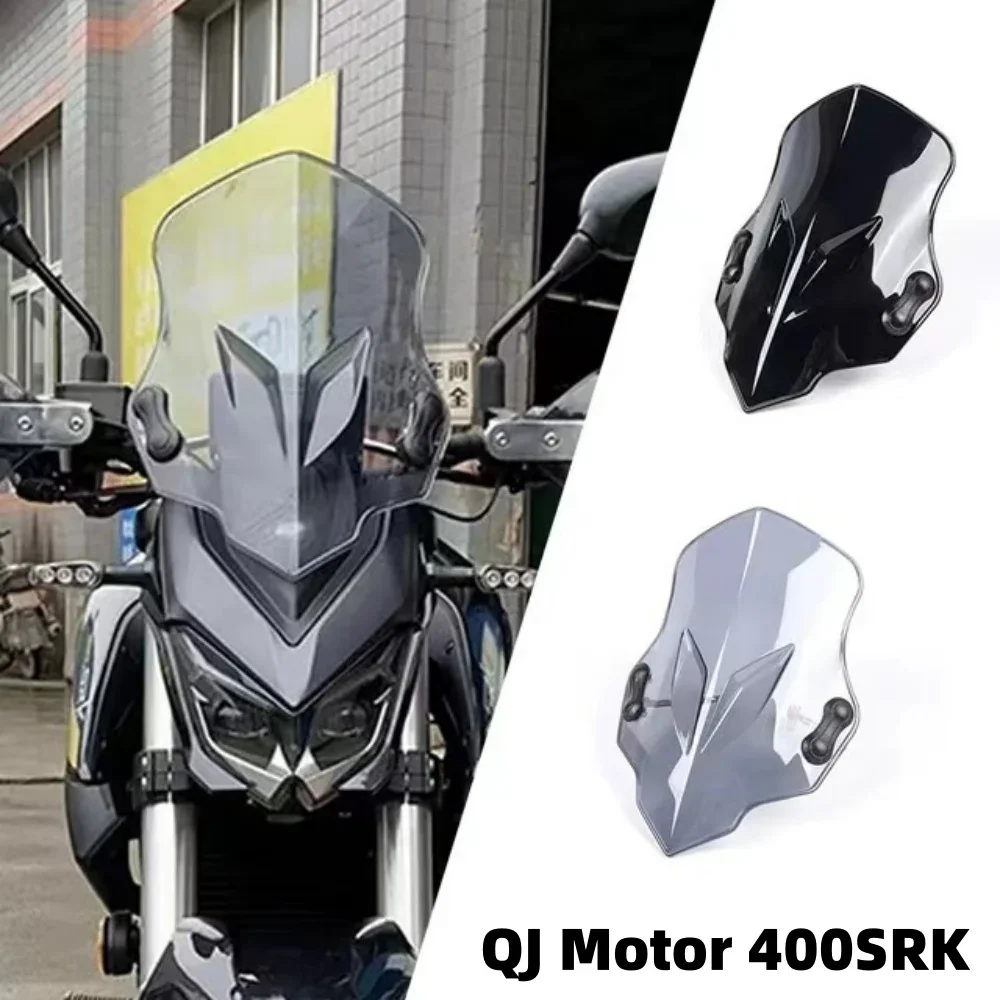 New Fit SRK400 Motorcycle Windshield WindScreen Screen New For QJ Motor 400SRK SRK 400 Retro Windshield