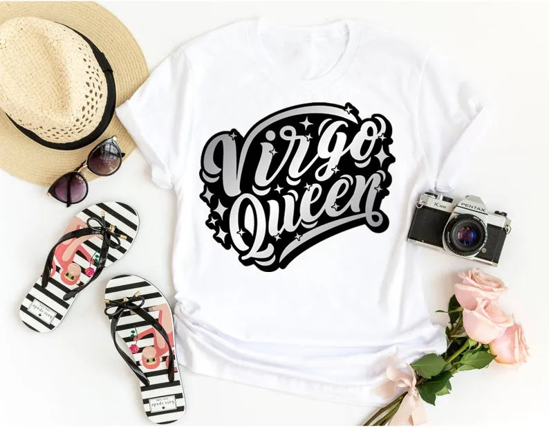 

Virgo Queen Birthday kawaii T-shirt It's My Woman Short Sleeve Casual Top Tees Streetwear harajuku 100% cotton Drop Shipping