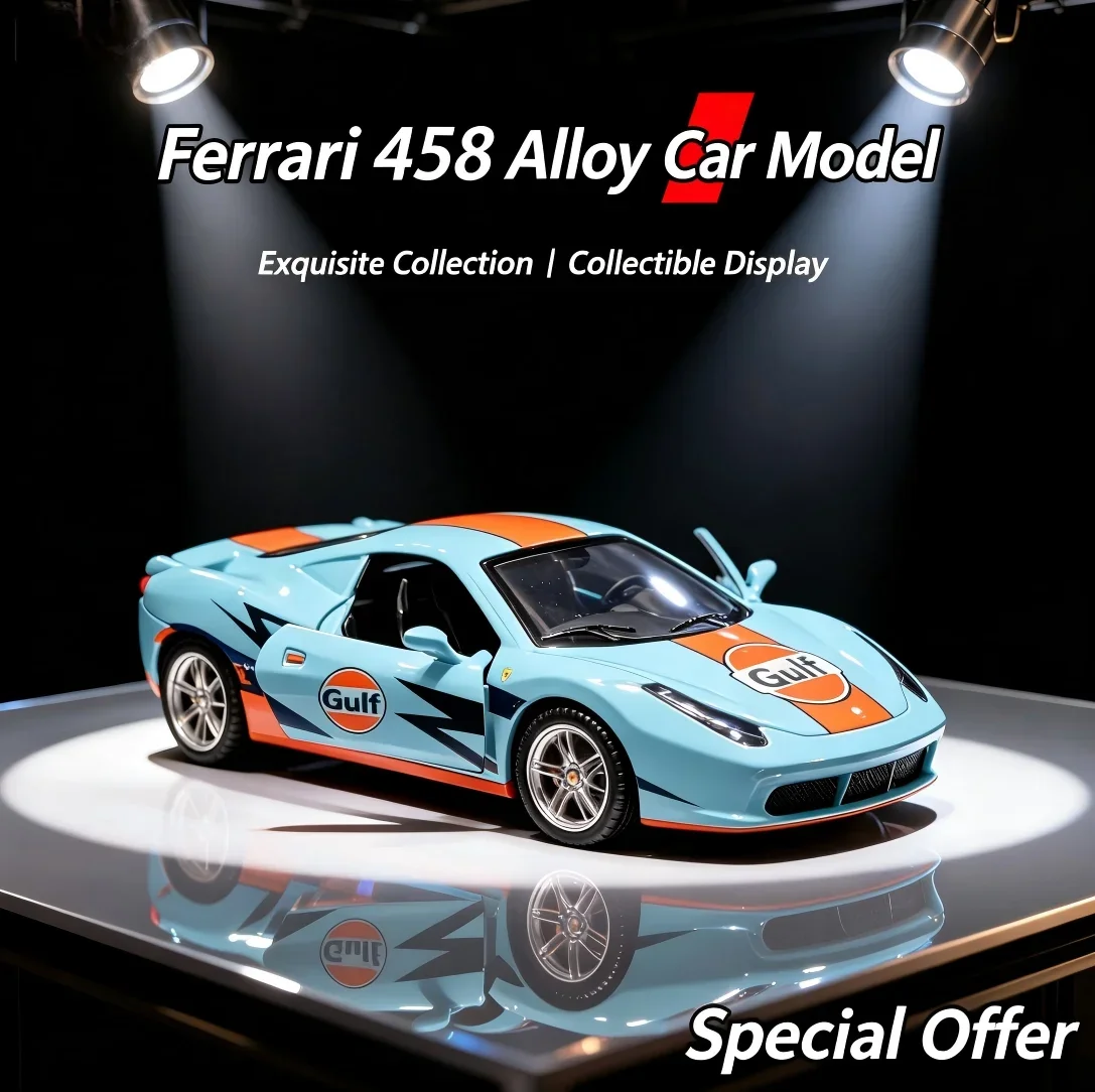 Metal Alloy Race Sedan Replica Model Pull-Back Openable Doors Scale Vehicle Birthday Gifts Home Desktop Ornament