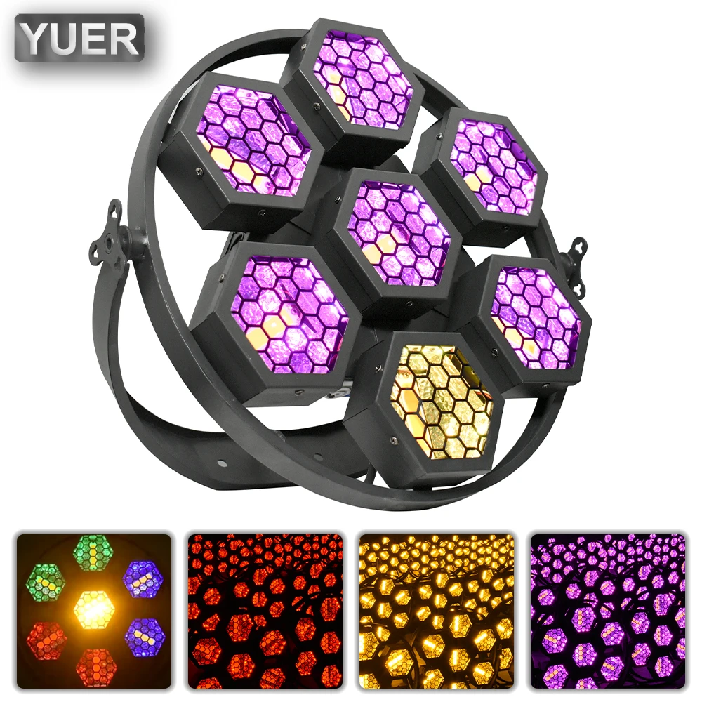 

LED RGB Retro Flash Light 7X50W LED Stage Light Dj Light Effect For Party Wedding Disco Events Lighting Shows Dj Equipments DMX