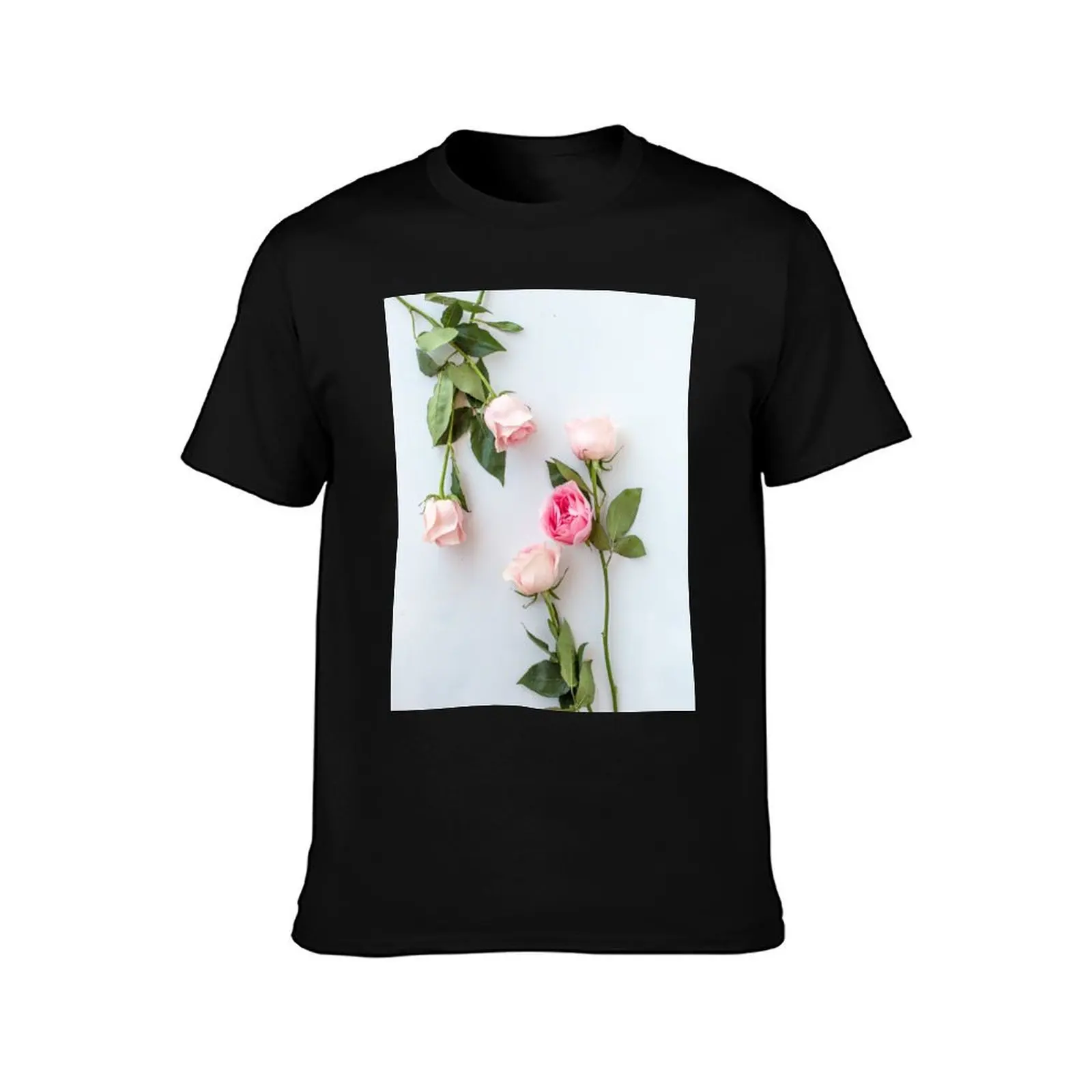 Blush Pink Roses T-Shirt Thanksgiving Casual Tee