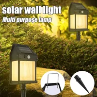 Powerful LED Solar Outdoor Led Courtyard Wall Lamps 3 Modes Human Body Induction Garden Terrace Garage Door Street Lighting
