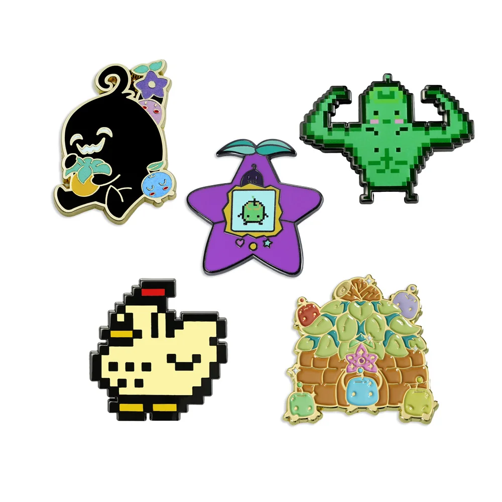 Stardew Valley Game Peripheral Pixel Chicken Farm Animal Enamel Pin Game Enthusiast Brooch Cute Badge Accessories