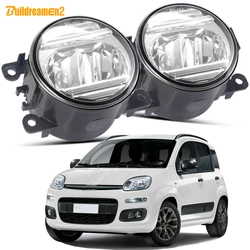 2 X Car Front Bumper Fog Light Assembly For Fiat Panda (312_, 519_) 2012-2022 30W 6000LM LED Fog Daytime Running Lamp DRL H11