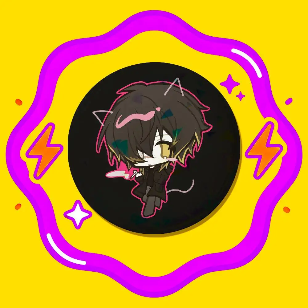 Round Metal Button Brooch Backpack Ita Bag Pins Gift Custom For Towa Slow Damage Enamel Pin Badge