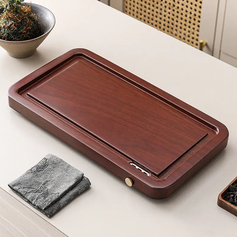 Indoor Gongfu Tea Tray Wooden Chinese Supplies Rectangular Tea Tray On Table Kitchen Modern porcelana para cozinha Tea Supplies