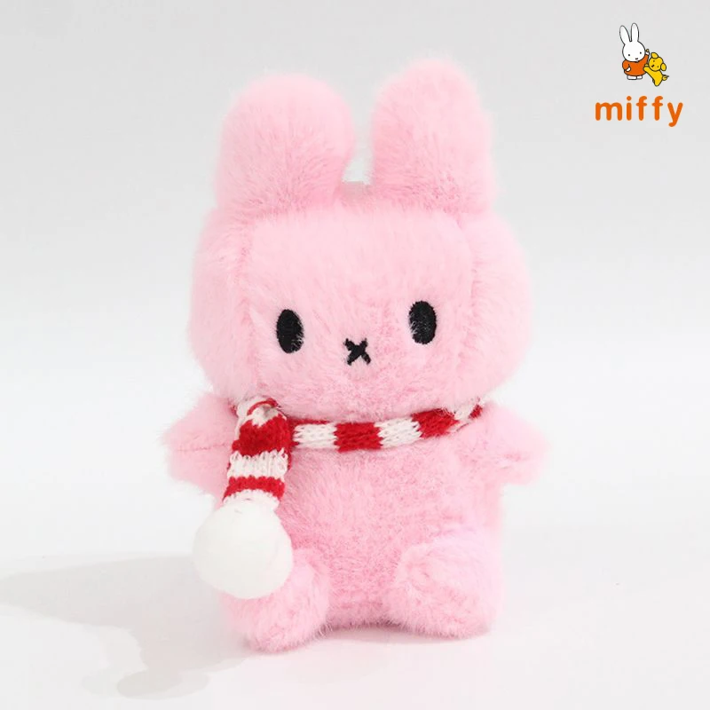 Kawaii Miffy Plüschpuppe, mehrere Stile, kreativer gestreifter Schal, flauschiger Stofftier-Rucksack, kuschelige Anime-Accessoires, perfektes Geschenk