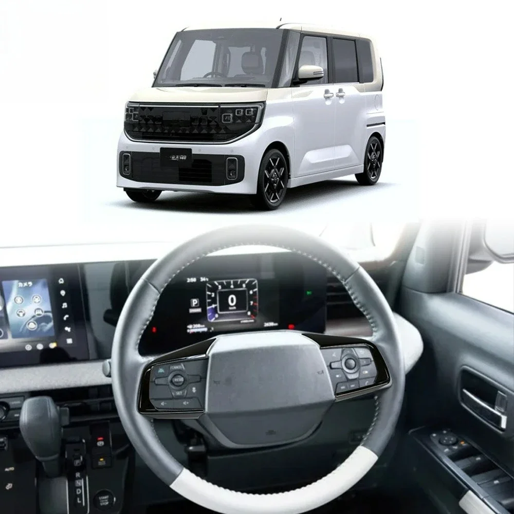 2pcs ABS Car Interior Steering Wheel Trim Cover Stickers For Nissan ROOX 2025 2026 Countryman Car Accessories