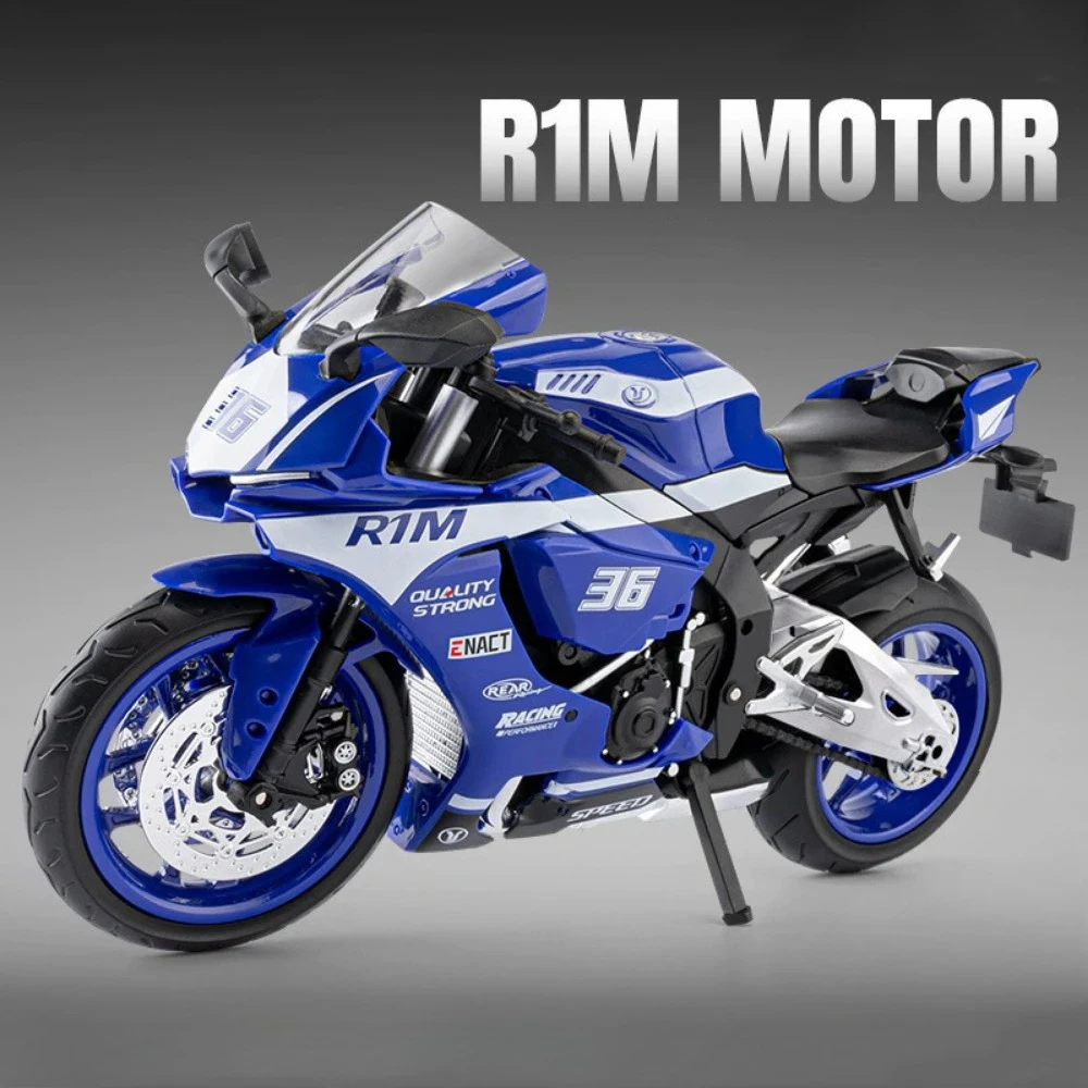 

Большой масштаб 1:9 R1M 1179, модель мотоцикла, игрушка, корпус из сплава, резиновые шины, амортизирующие модели мотоциклов, украшение дома