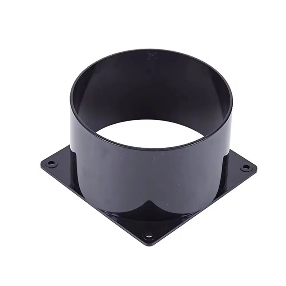 1Pcs 75/100/120/150mm Flange Connector Square Bottom Black Air Inlet And Outlet ABS Pipe Fitting Air Ducting Connection Flange