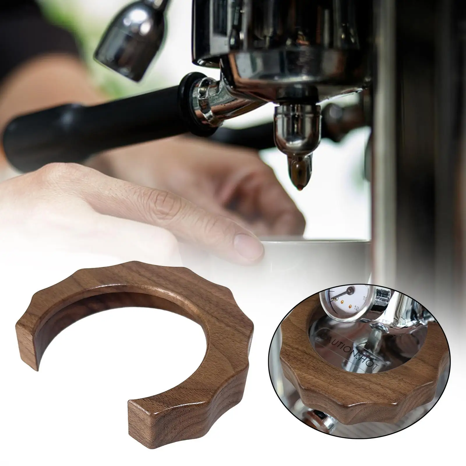 Coffee Machine Grouphead Ring Practical Wood Ring for E61 Espresso Accessory