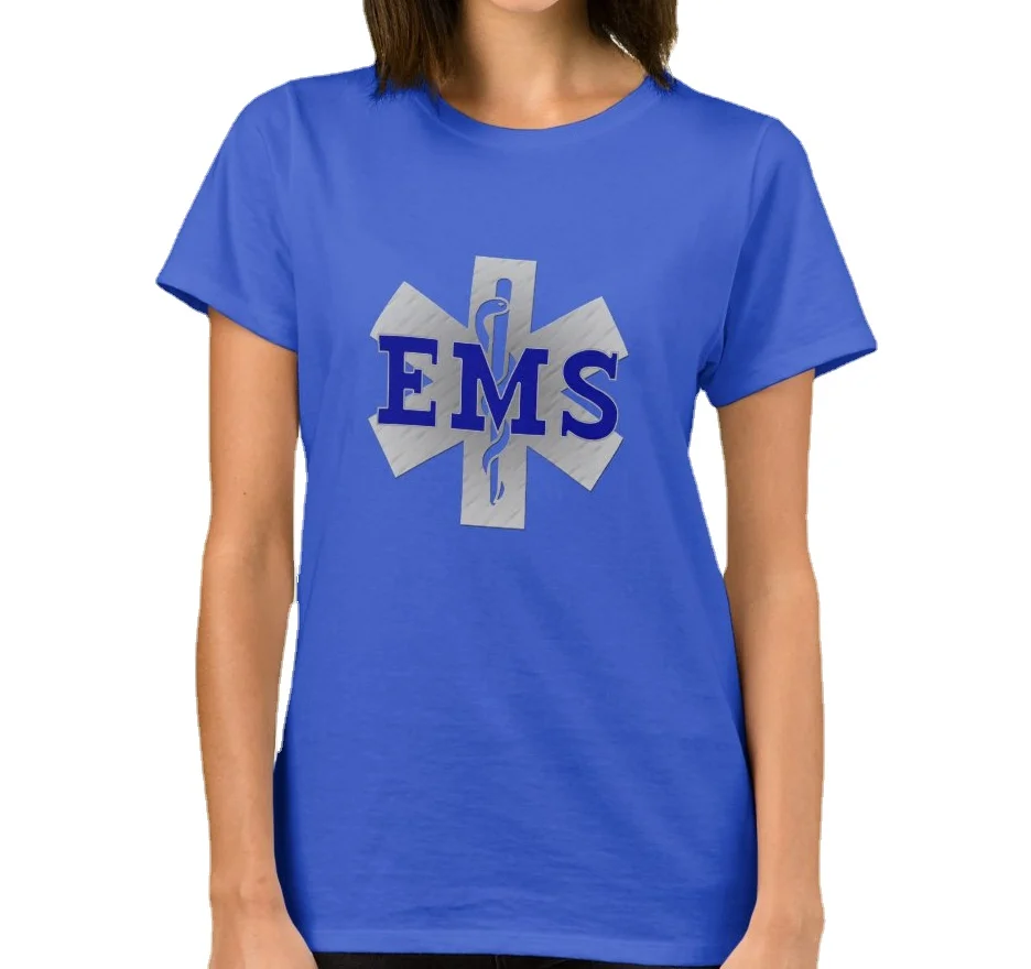 

Silver Star of Life with Blue EMS Women's T-Shirt