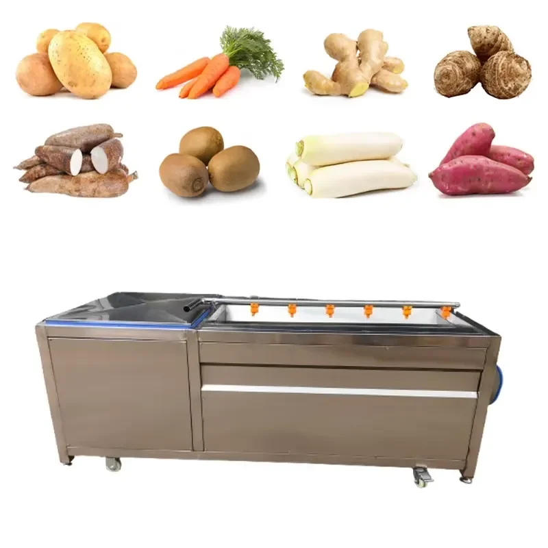 Commercial Automatic Electric Potato Washer for Fruit and Vegetable Cleaning