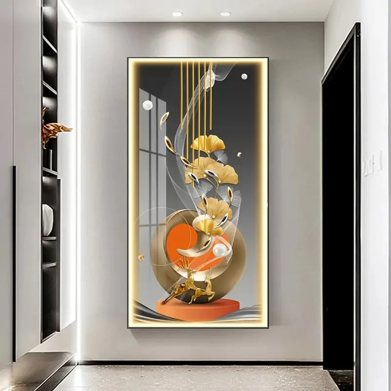 100X50CM high-gloss modern design large gallery hanging painting decoration living room crystal wall home decoration delivery