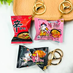 Simulation Instant Noodles Keychain Snack Bag Turkey Noodles Spicy Ramen Charm Mini Snacks Pendant Bag Pendant Christmas Gifts