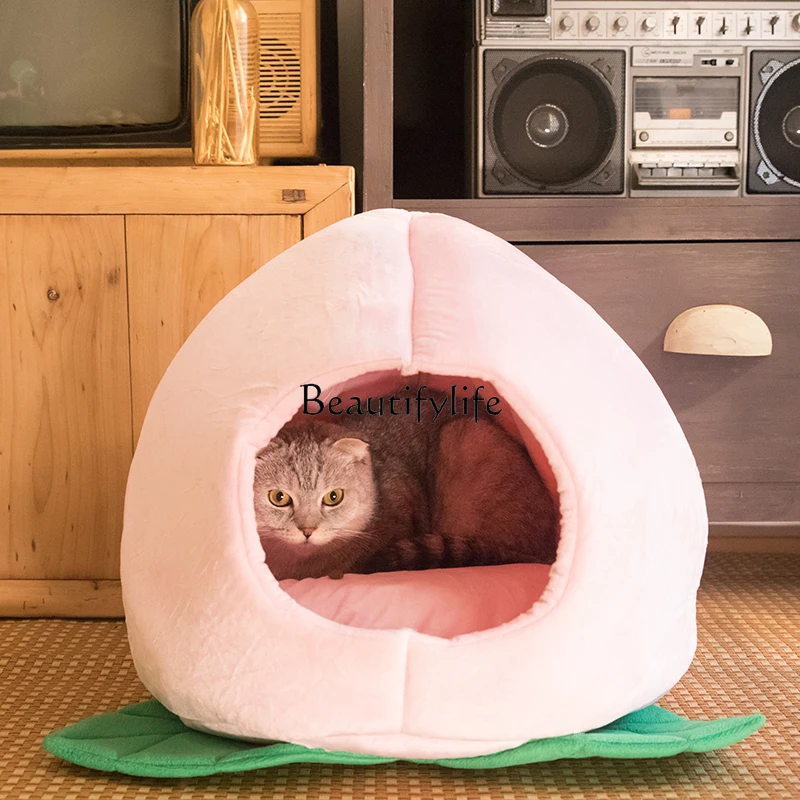 

Winter Warm Four Seasons Universal Cat House Semi-Enclosed Cattery Villa Kennel Pet Supplies