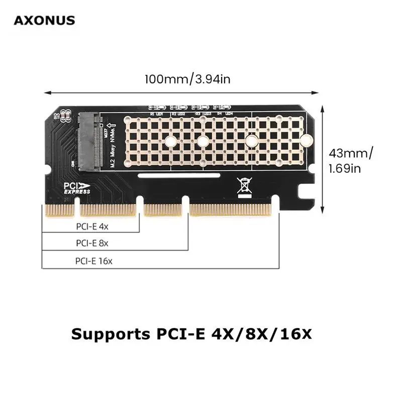 M. 2 Solid State SSD High Speed Adapter Cards NVMe Protocol to Desktop PCI-E16x 4x8x 1x Expansion Cards