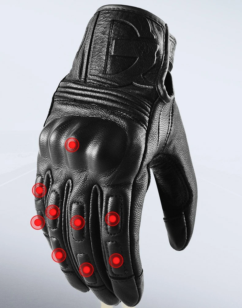 

Motorcycle Cycling Gloves Genuine Leather Autumn Winter Keep Warm Anti-fall Knight Motorcycle Equipment Windproof Screen Glove