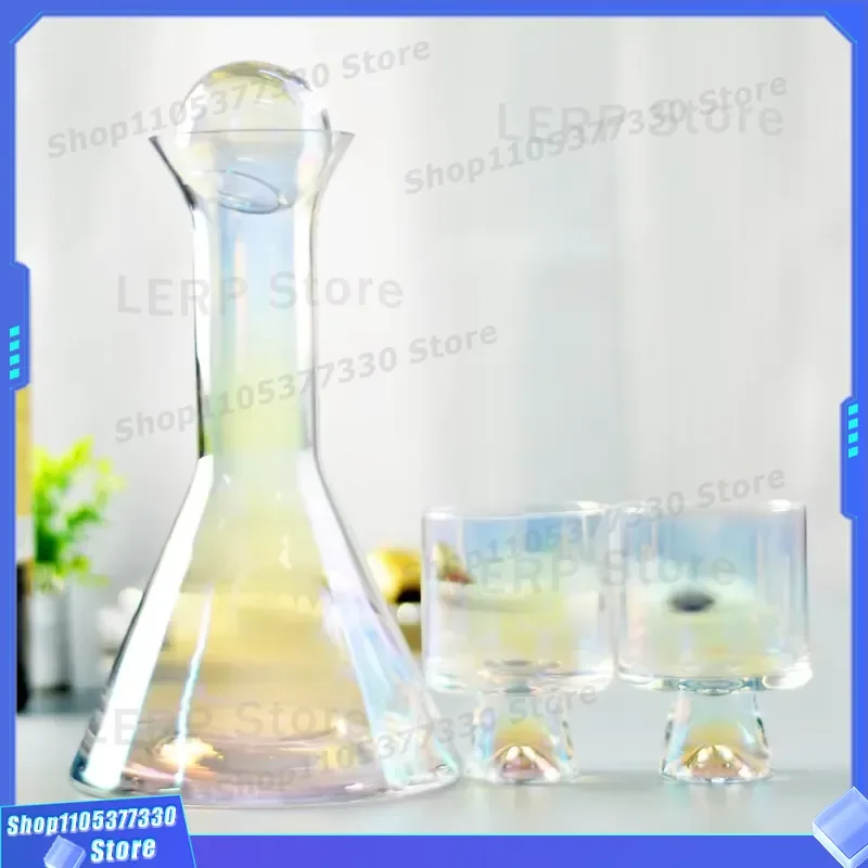Modern Clear Glass Vase Set for Home Decor Living Room Table Centerpiece Flower Arrangement Display Minimalist Style Ornament