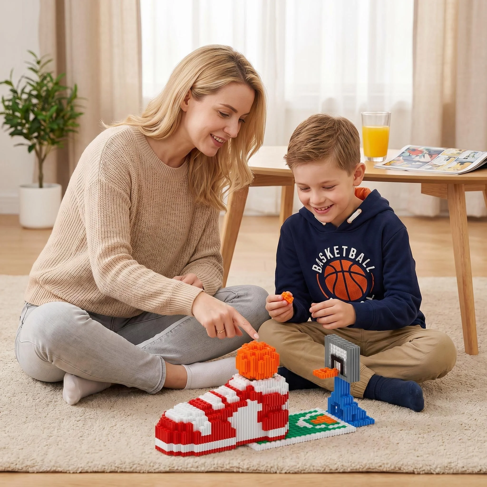 Mini Basketball Court Sneaker Building Blocks Set DIY Micro Brick