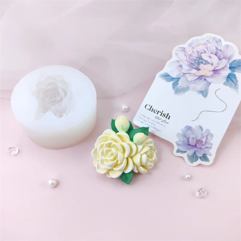 Jasmine Flower Shape Silicone Mold Fondant Cake Decoration Tool Chocolate Gumpaste Mold Sugarcraft Kitchen Baking Accessories