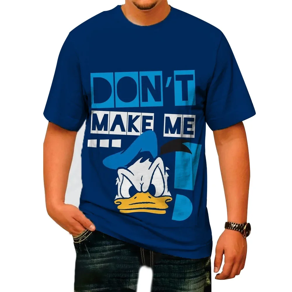 

Мужчины Женщины Angry Donald Duck Футболки Мужчины Дети Мода Для Мужчин Футболки с круглым вырезом Disney Футболка с короткими рукавами Топы размера плюс