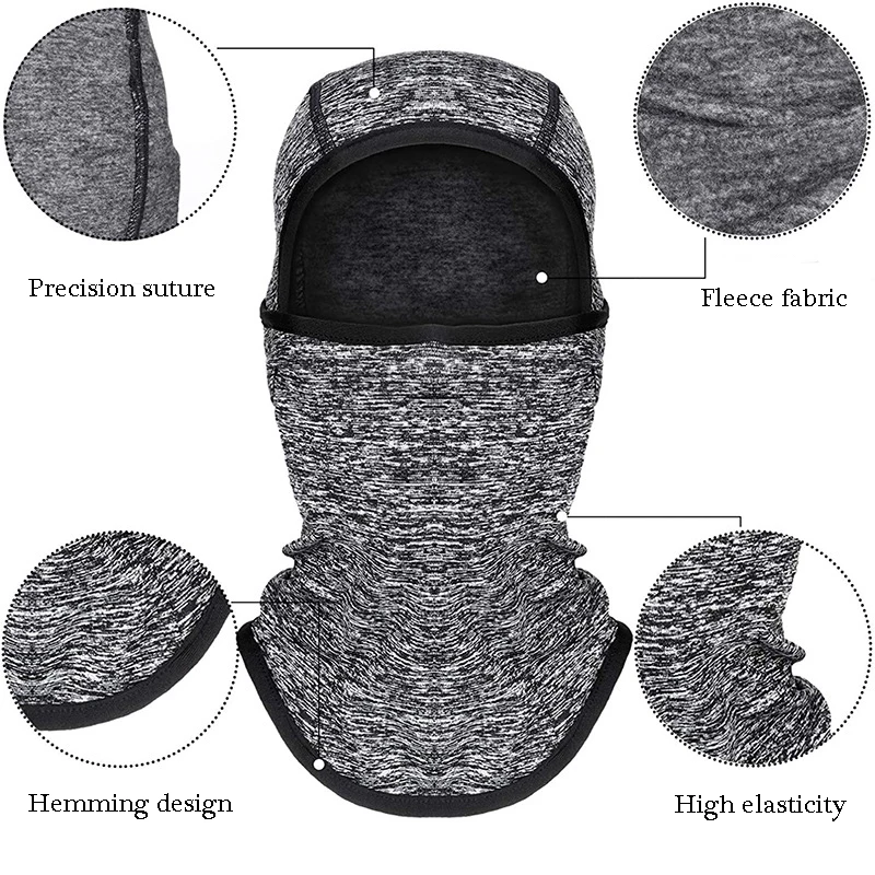 Kids Balaclava Winter Warm Fleece Ski Mask Windproof Thermic Full Face Shield Boys Girls Riding Cap Scarf Cycling Helmet Lining