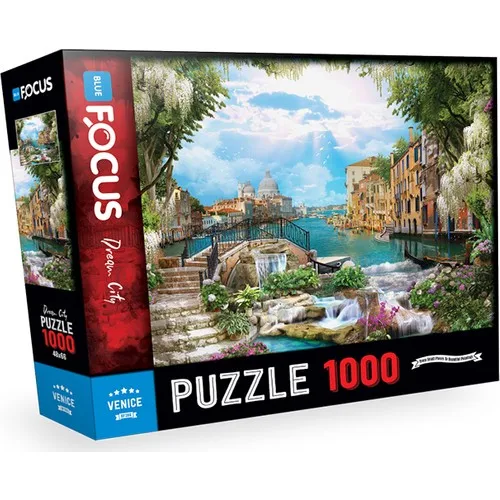 Blue Focus 1000 Piece Jigsaw Puzzle-Venice