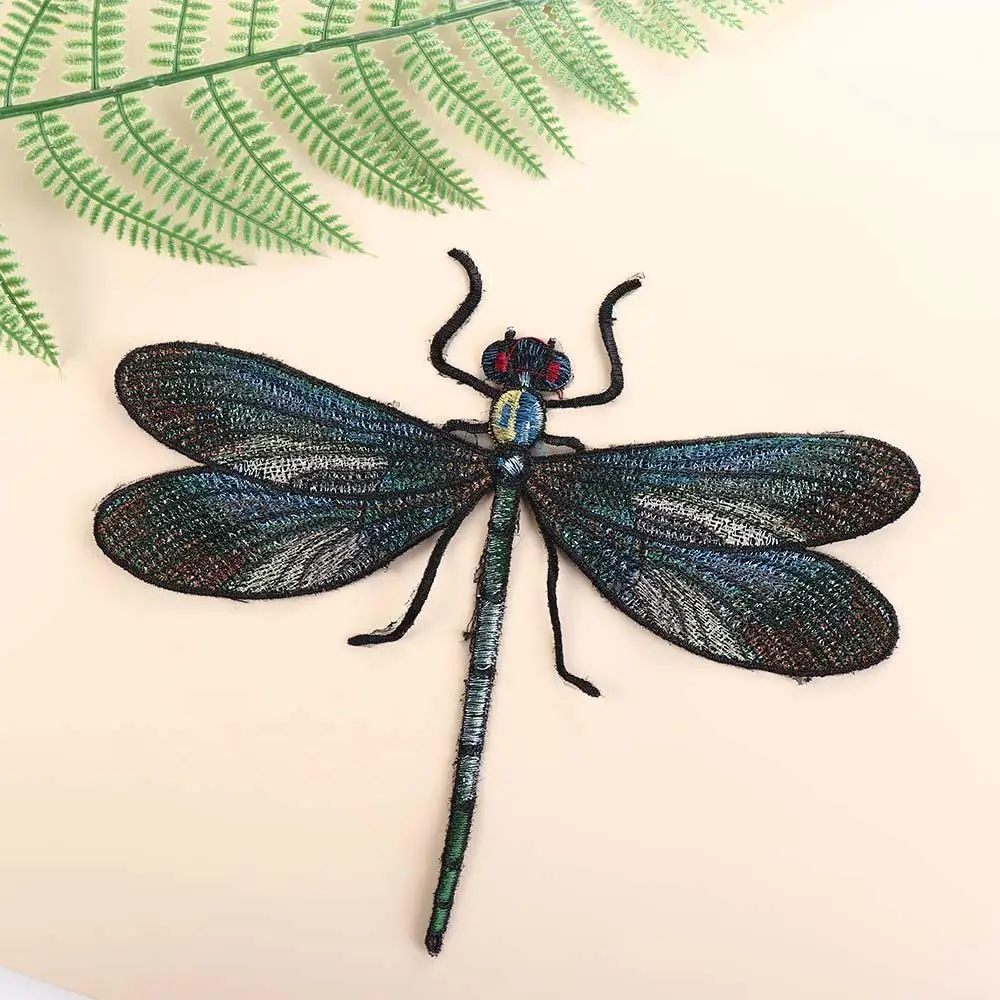 كبير اليعسوب الحرف الخياطة شارة التطريز زين الملابس التصحيح الحديد على بقع #6