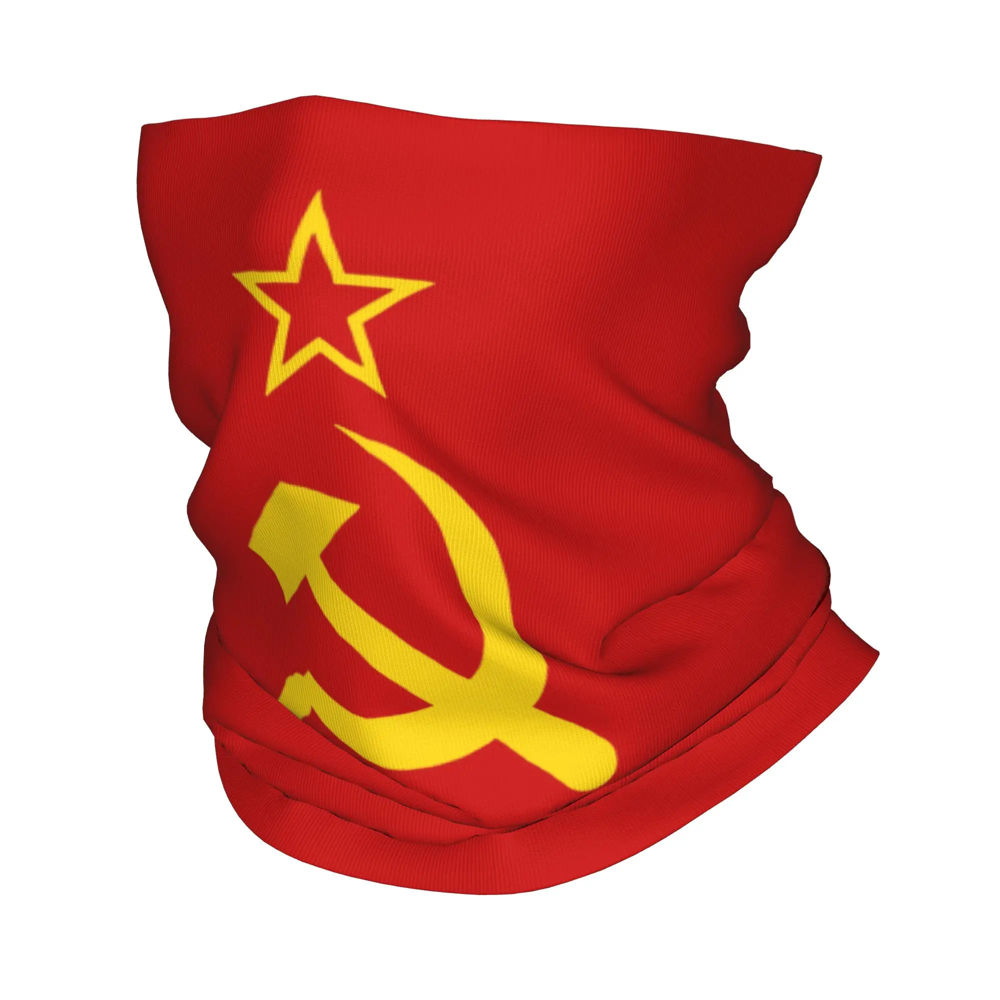 Flag Of The Soviet Union Winter Headband Neck Warmer Men Women Ski Cycling Tube Scarf Russia Russian CCCP Face Bandana Gaiter