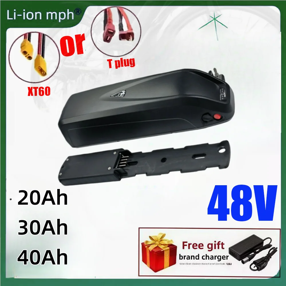 

for New 48V 250-1200WOriginal Hailong 20Ah 30Ah 40Ah for Bafang BBS02 BBS03 BBSHD Motor Full Capacity Power Pack Suitable