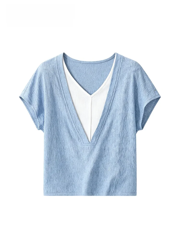 

plus Size Women's Short Sleeve T-Shirt Shoulder Width Regular Fit Casual Style Summer Fashion Loose Slimming Top Trendy