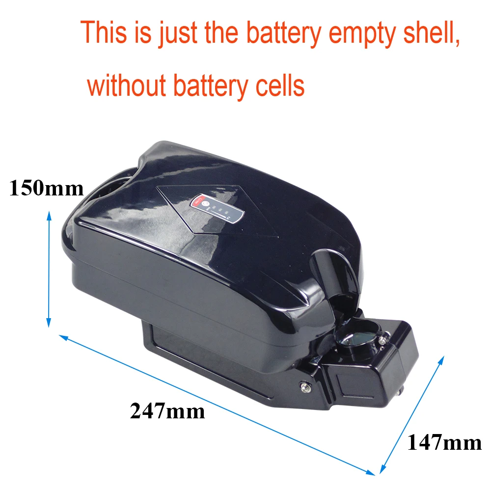 Revelo Flex 36V 48V Folding Ebike Battery 40Pcs Cells Only Empty Box for Frog Under Seat Post Mounting Ebike Box