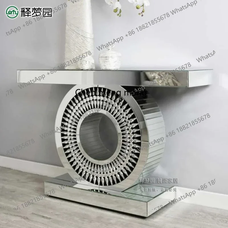 E153 European light luxury entrance table decoration creative entrance cabinet against the wall to enter the house