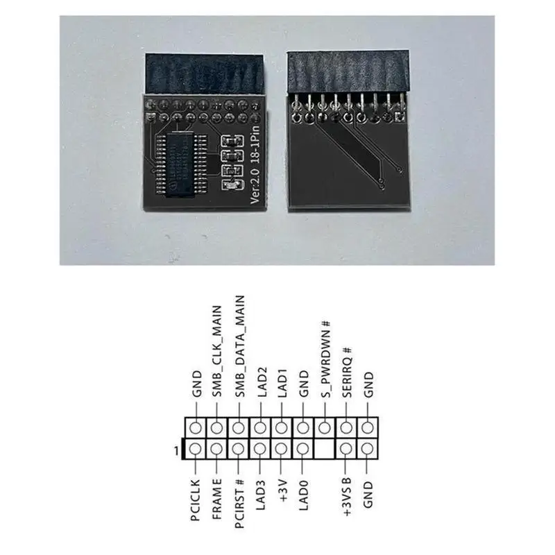 TPM 2.0 Modul Verschlüsselung Sicherheitsmodul Remote-Karte unterstützt 12 14 18 20 Pin für ASUS/MSI/GIGABYTE Multi-Marken-Motherboard – Detail 23