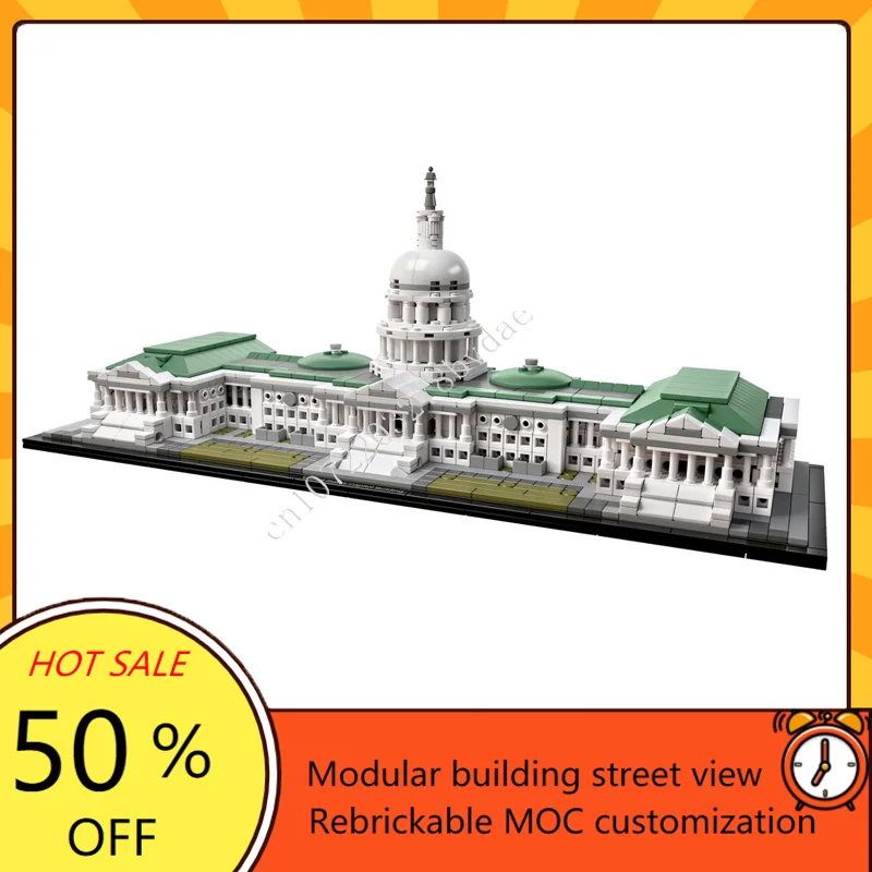 

1032PCS Capitol Building Modular MOC Custom Puzzle Creative Street View Architecture Model DIY Assembly Educational Gift