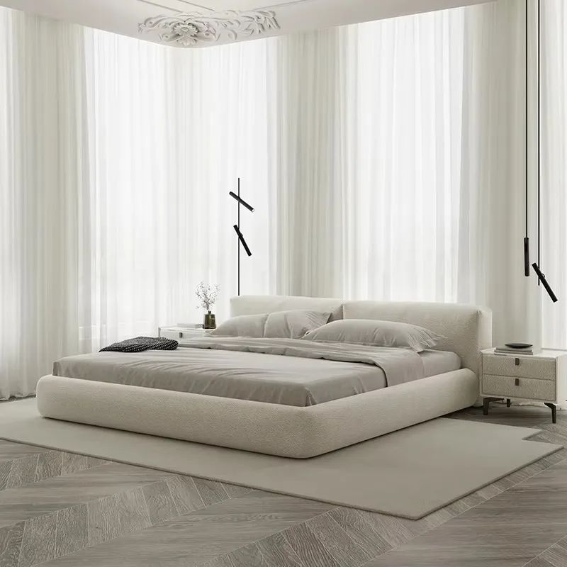 Designer Bedroom Double Bed Organizer Designer Luxury Storage Double Bed Queen Platform Wooden Cama Box Solteiro Home Furniture